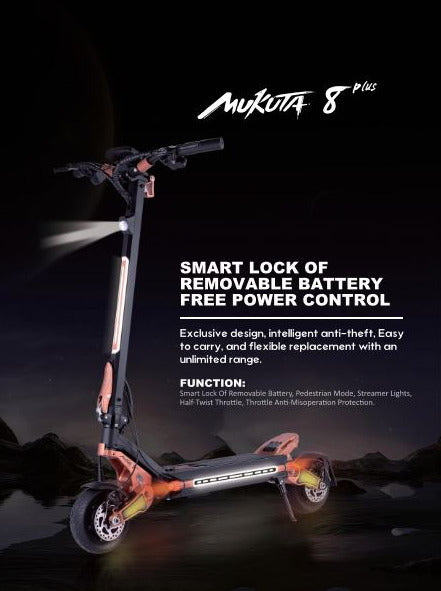 Mukuta 8 Plus Electric Scooter 15.6 AH